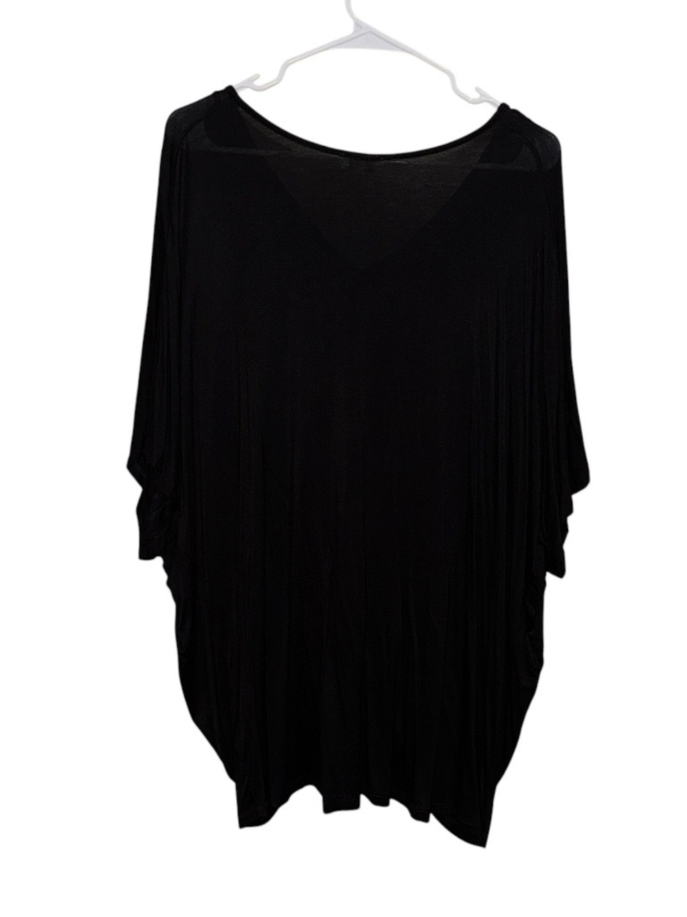Umgee Black V-Neck Twist Slouchy Relaxed Front Top - Picture 3 of 8